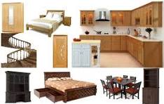 Furniture work in Gorakhpur including modular kitchen, wooden bed, dining table, staircase design and custom home furniture by Gorakhpur Interior World