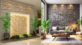 Modern wall cladding design for living room and exterior wall in Gorakhpur by Gorakhpur Interior World