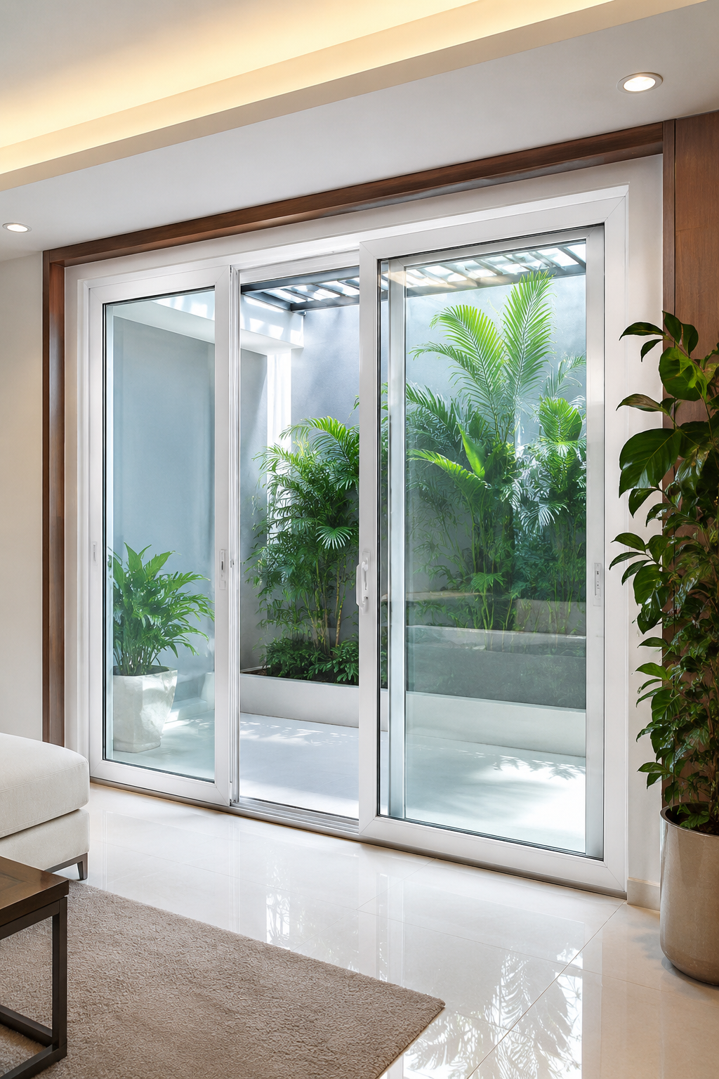 Modern aluminium sliding glass door design in Bast