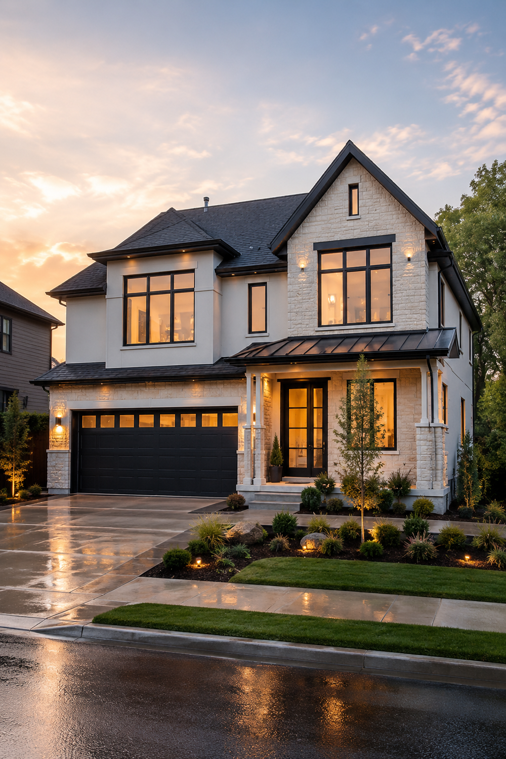 Modern home exterior design by interior designer in Basti