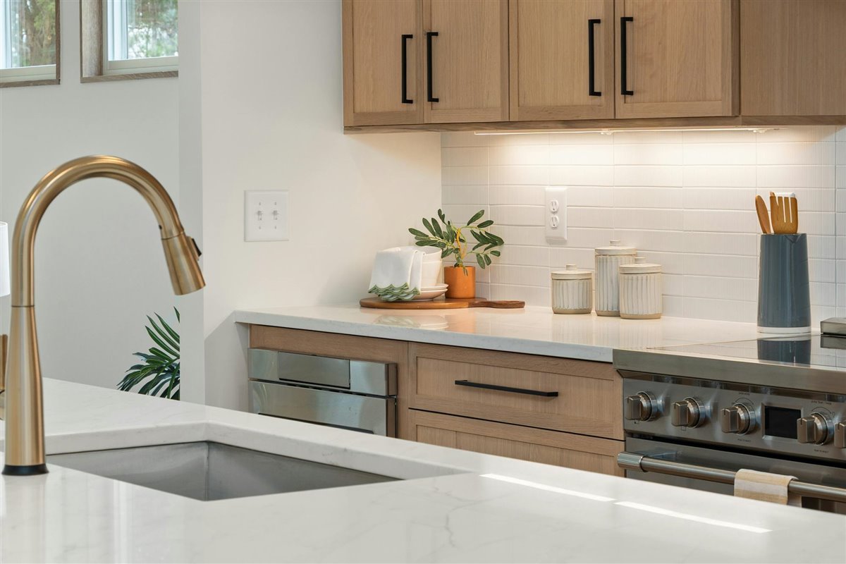 Modular kitchen in Gorakhpur with modern cabinets and marble countertop