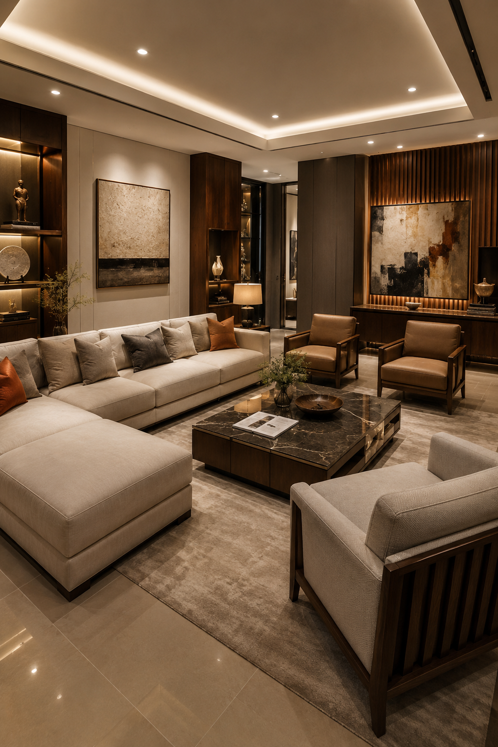 Luxury living room interior design in Basti